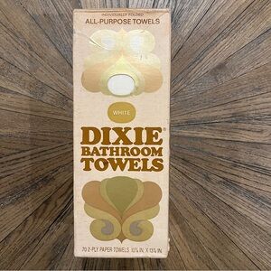 Vintage Box of DIXIE 70 2 Ply All Purpose Bathroom Paper Towels